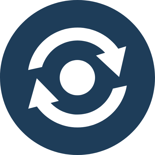 Icône flèches circulaires représentant l’isolement des dirigeants dans le secteur immobilier et BTP