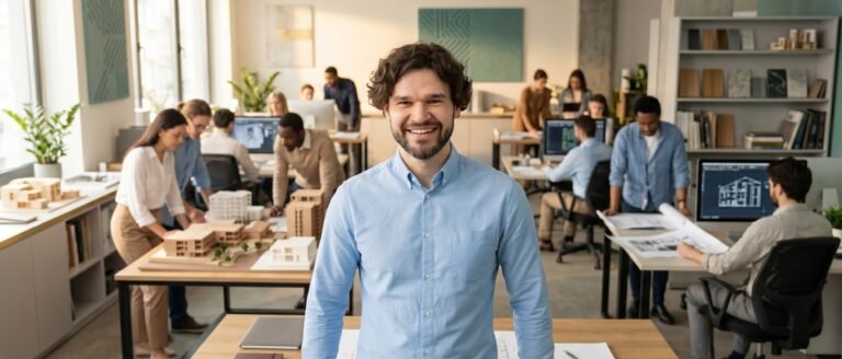 Dirigeant agence architecture libérant son plein potentiel stratégique après un déblocage clé.